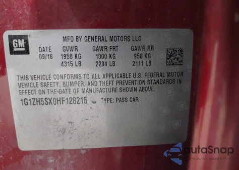 2017 Chevrolet Malibu Premier from USA, damaged, VIN 1G1ZH5SX0HF128215